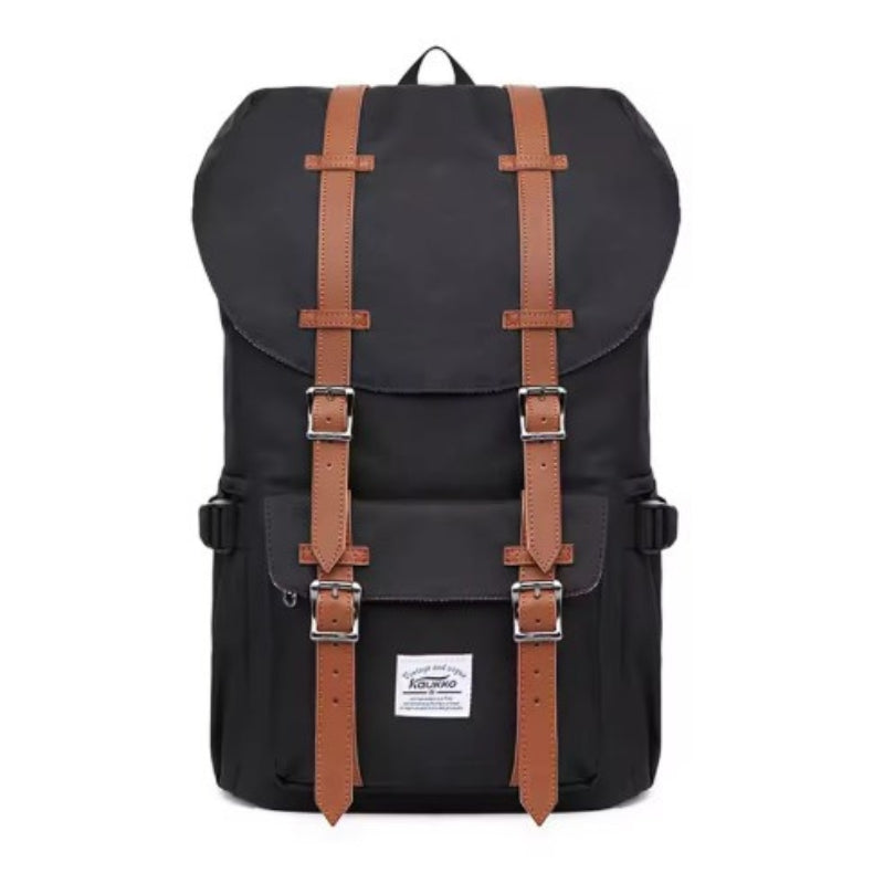 Sac à Dos de Voyage Vintage détails des sangles - Noir