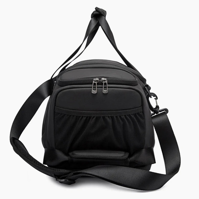 Sac De Voyage Homme Sport gros plan fermeture zippée - Gris - Noir