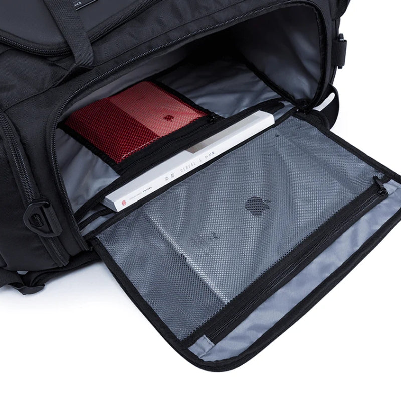 Sac De Voyage De Luxe Homme compartiment ouvert - Gris - Noir