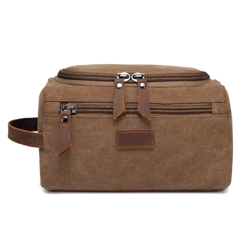 Grande Trousse de Toilette pour Homme - Marron
