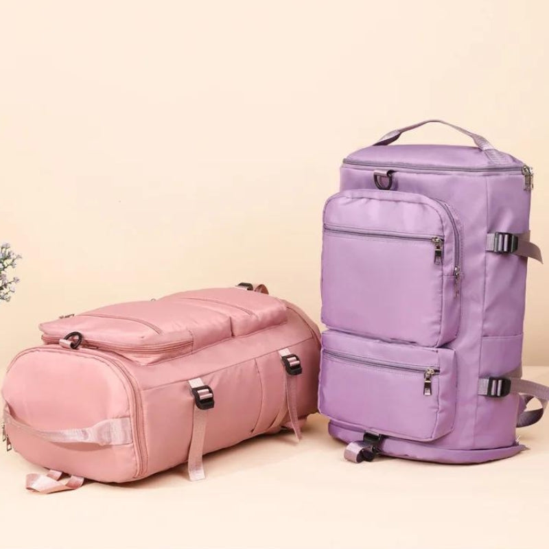 Sac de Voyage Femme Grand Format deux sacs côte à côte - Bleu Marine - Noir - Bleu Ciel - Gris - Violet - Rose