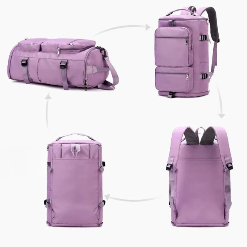 Sac de Voyage Femme Grand Format quatre angles différents - Bleu Marine - Noir - Bleu Ciel - Gris - Violet - Rose