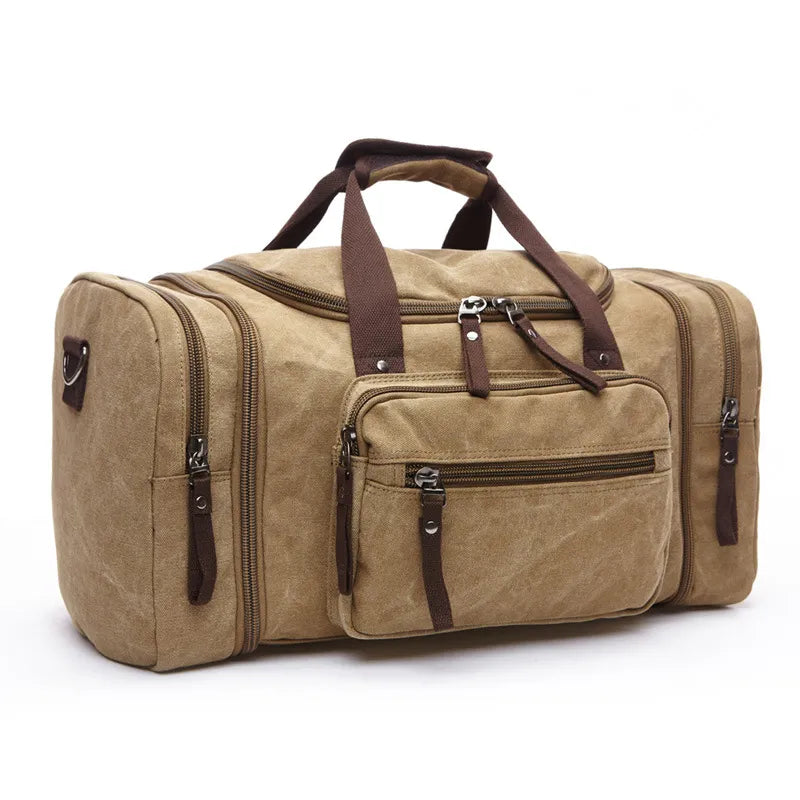 sac de voyage homme en toile - Beige