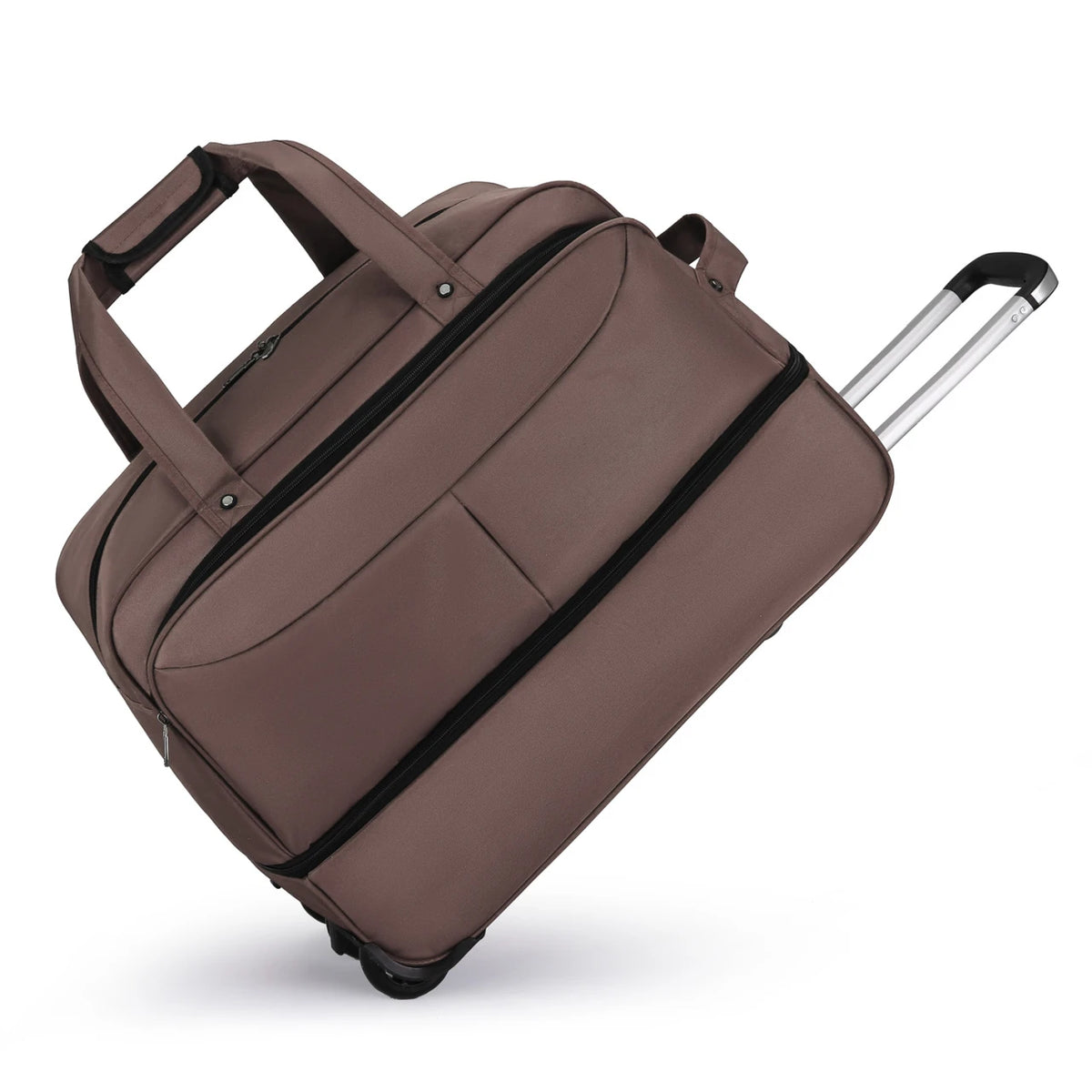 sac de voyage à roulettes unisexe - Marron