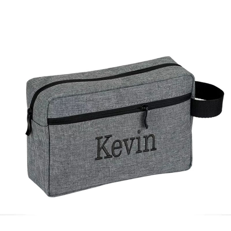 trousse de toilette personnalisable homme - Noir - Gris - Bleu
