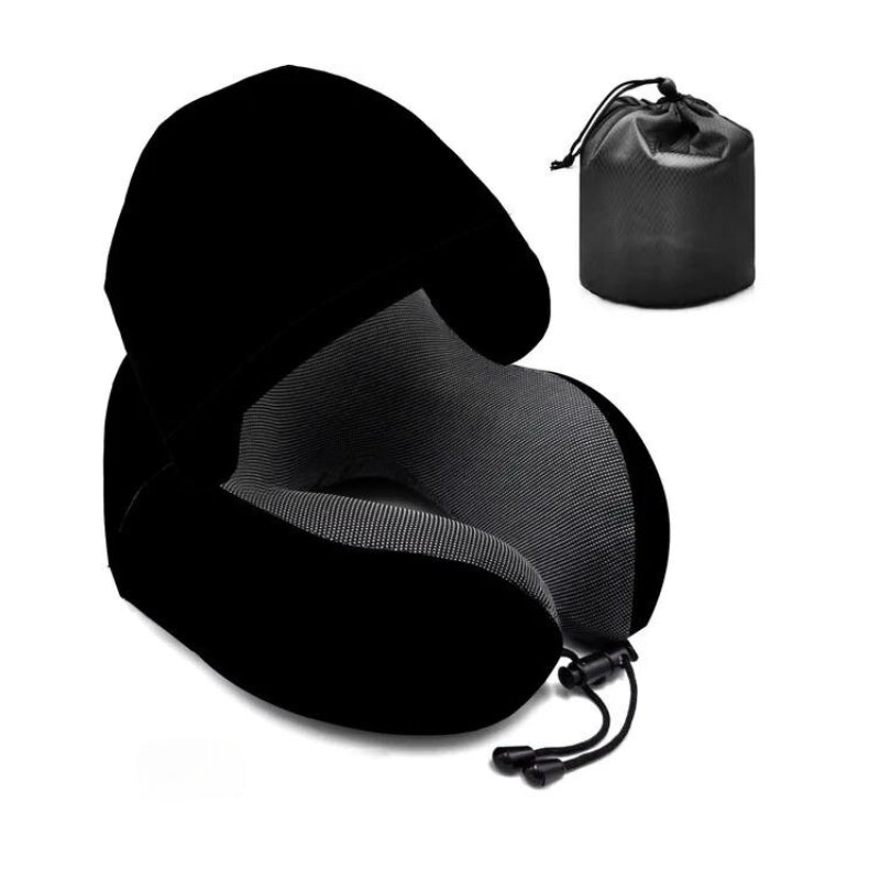 appui tete voyage en voiture - Noir 2