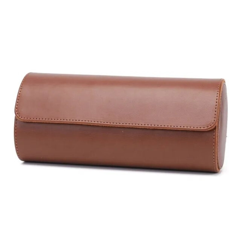 boite a montre de voyage - Marron - 3 Emplacements