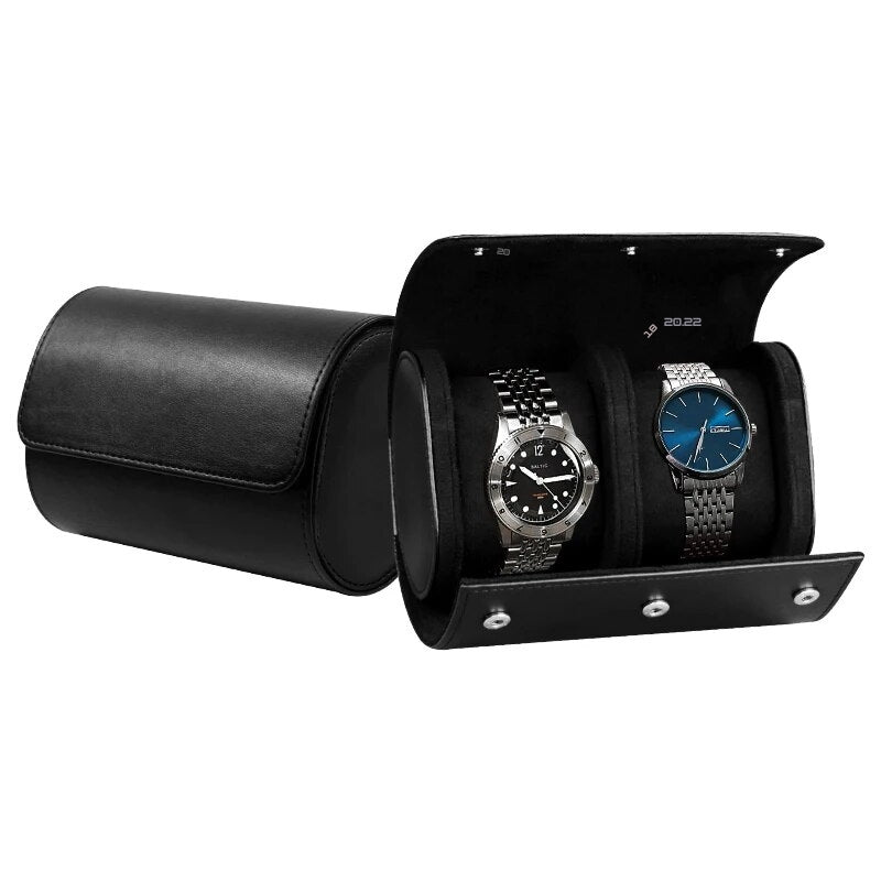 boîte à montre homme - Noir - Marron
