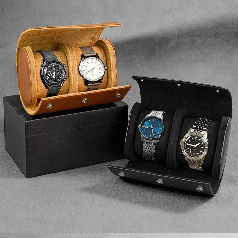 boite a montre homme de voyage - Noir - Marron
