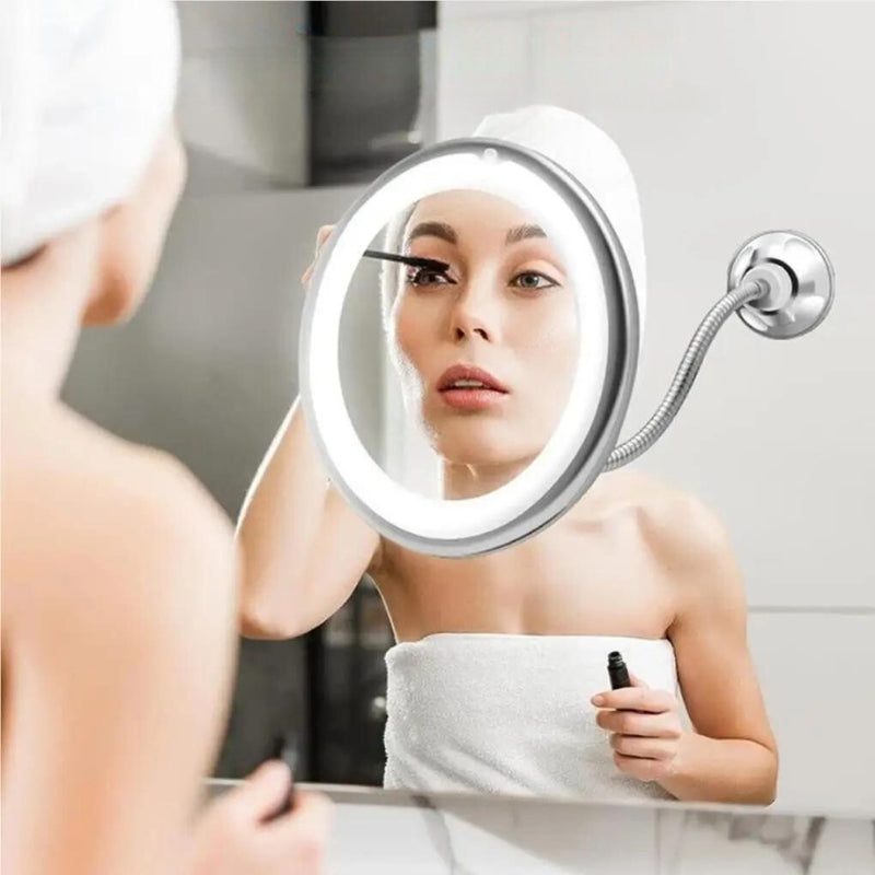 miroir grossissant lumineux fixation murale - Miroir Flexible - Miroir Ventouse
