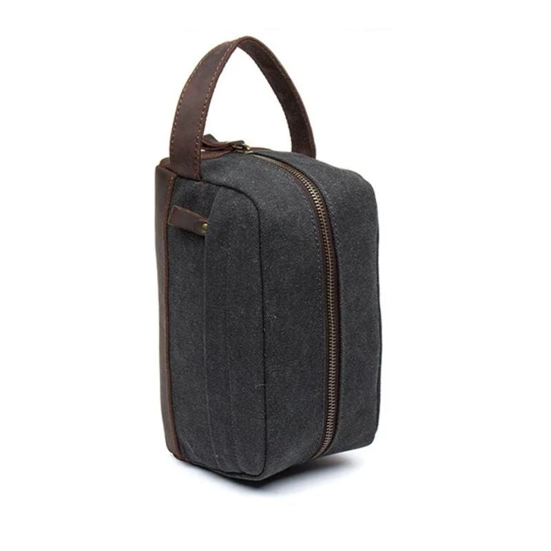 trousse de toilette homme en toile - Noir