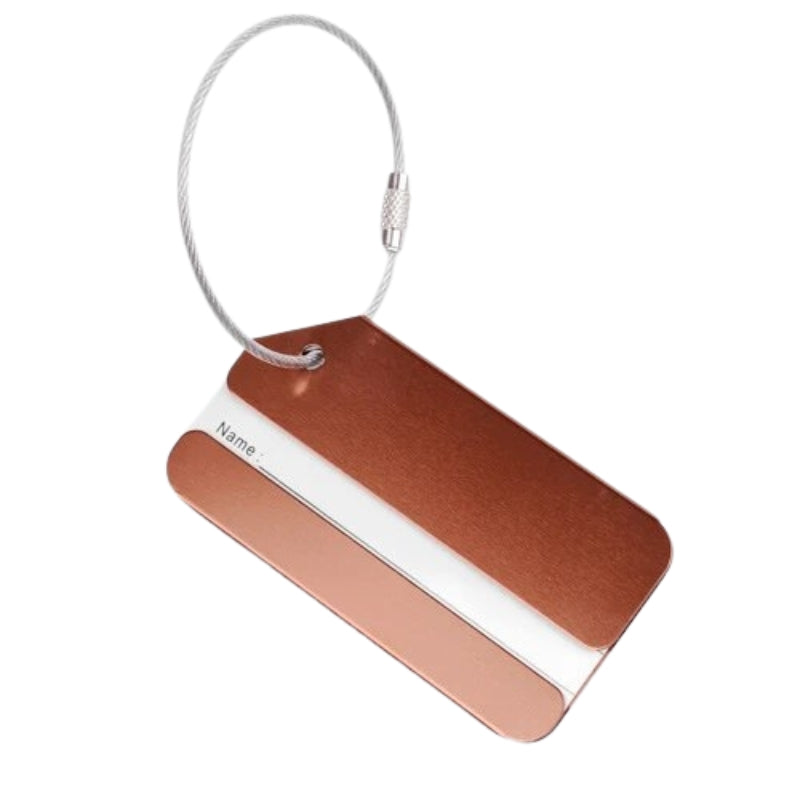 étiquette identification valise - Marron