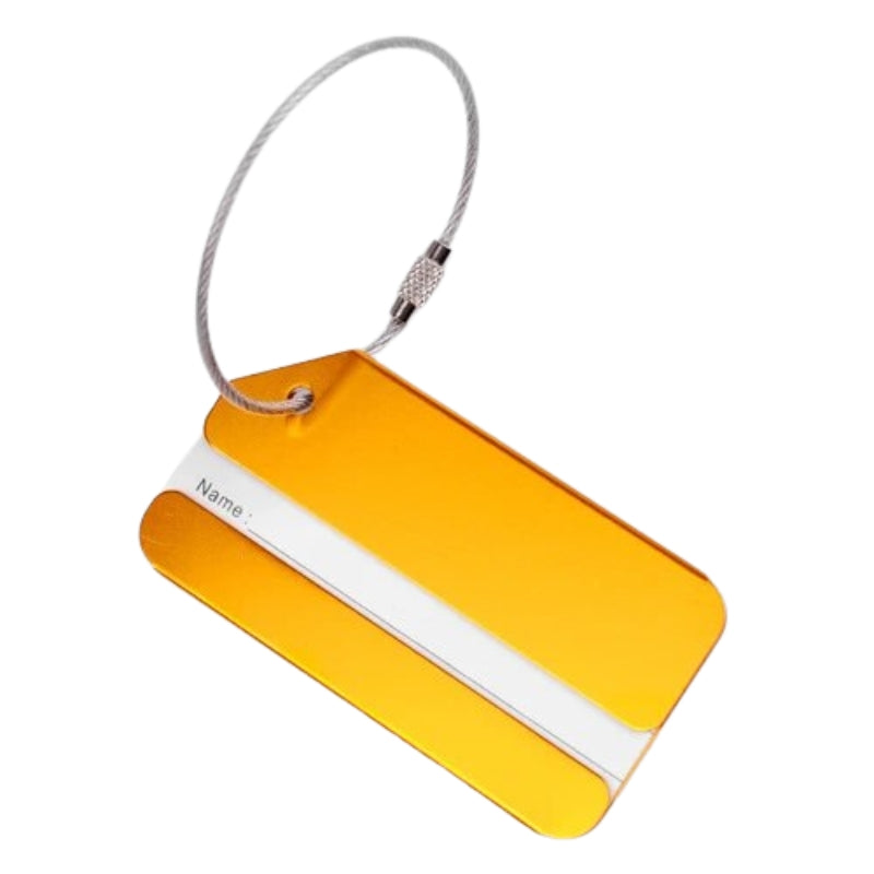 porte etiquette bagage avion - Jaune
