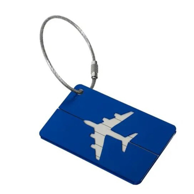 porte etiquettes valises - Bleu avec Motif Avion