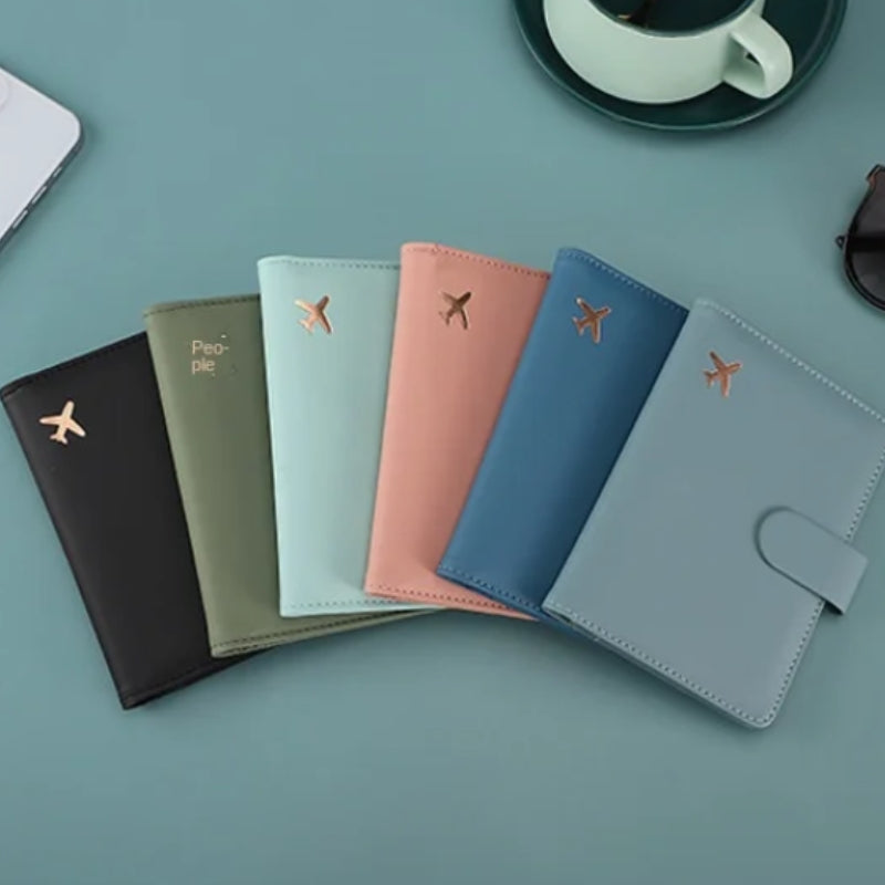 portefeuille voyage passeport - Noir - Vert - Rose - Violet
