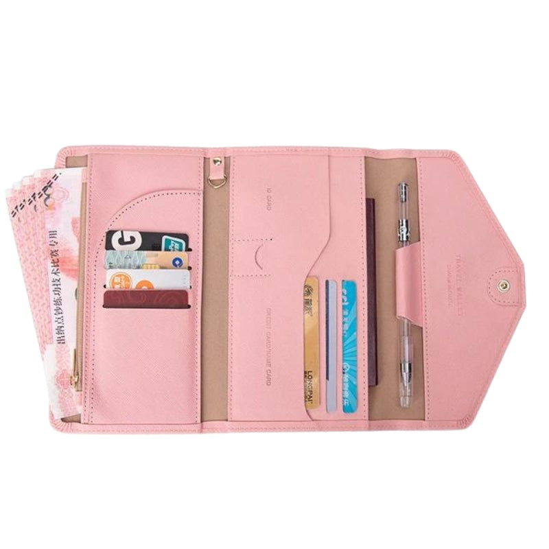 sac voyage portefeuille femme - Rose
