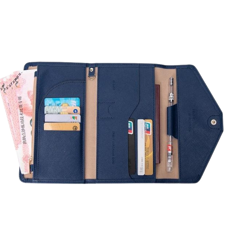 porte monnaie voyage discret - Bleu