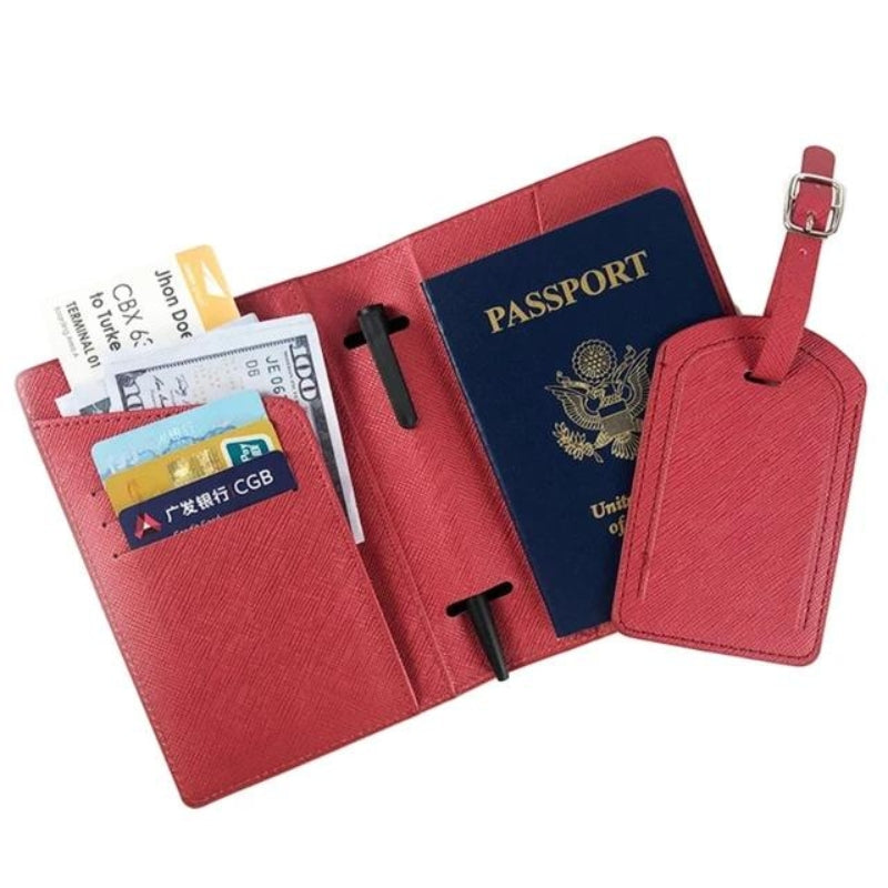 portefeuille en cuir pour homme - Rouge