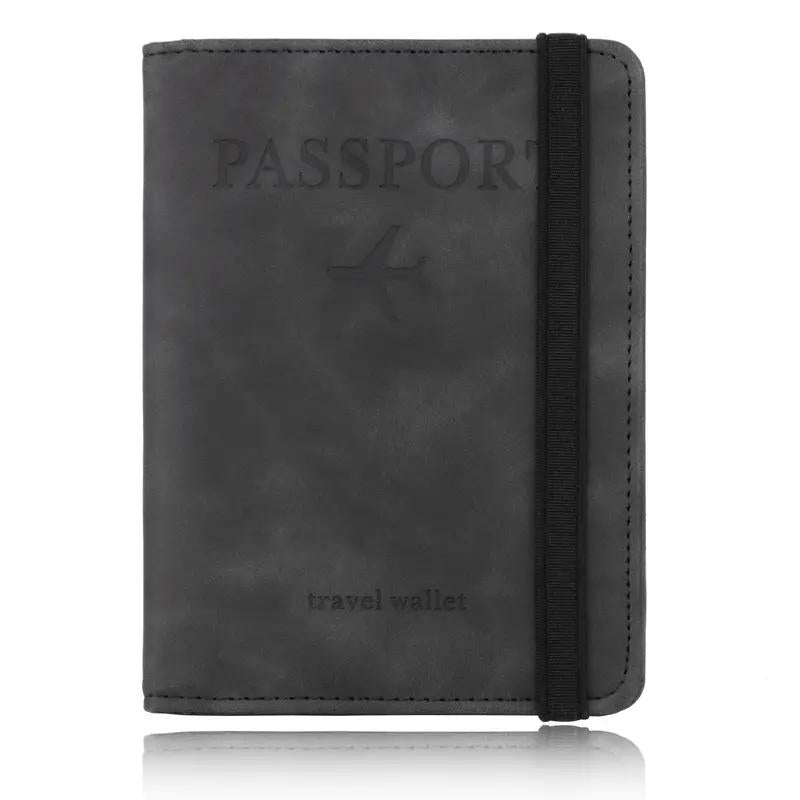 protège passeport anti RFID - Noir 