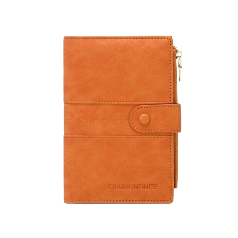 protège passeport luxe - Orange