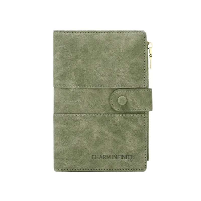 protège passeport cuir femme - Vert 