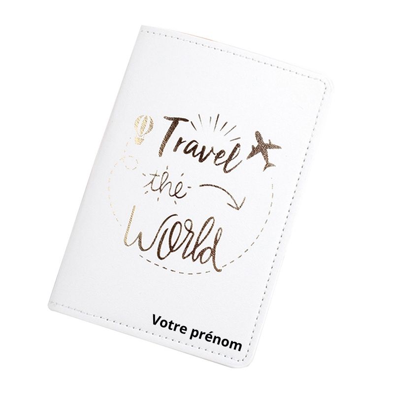 protège passeport - Motif Tour Du Monde - Modèle 1