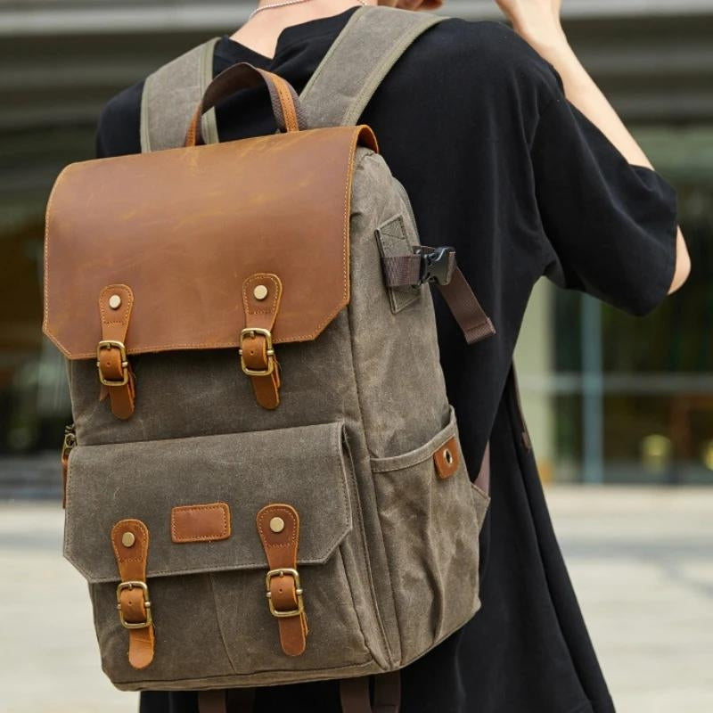 sac à dos appareil photo - Kaki - Gris - Vert