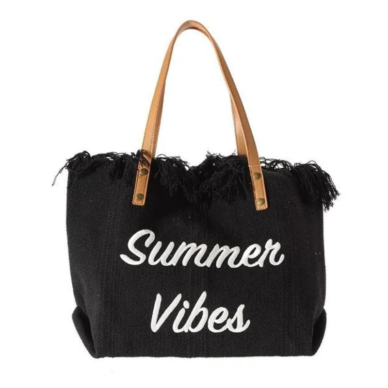 sac plage femme - Noir