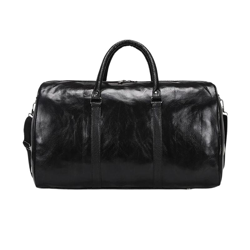 sac de voyage cuir vintage - Noir