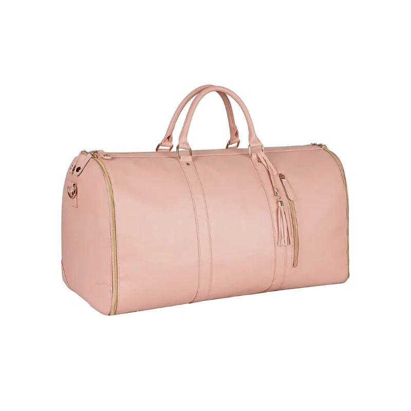 grand sac de voyage en cuir femme - Rose