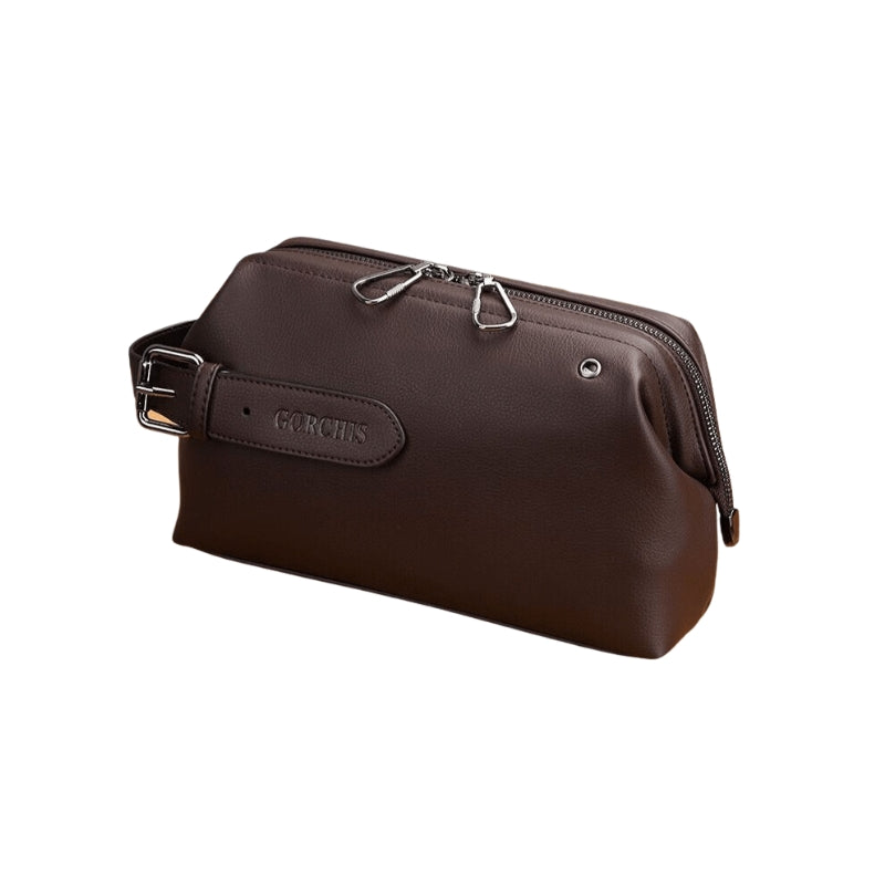sac de toilette pour homme - Marron
