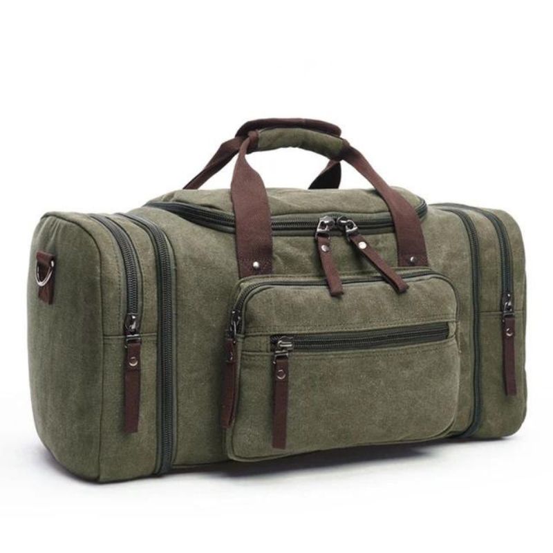 sac de voyage en toile pour homme - Vert