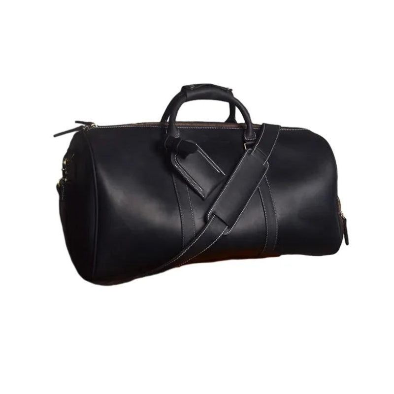 sac pour homme en cuir - Noir - Modèle 1