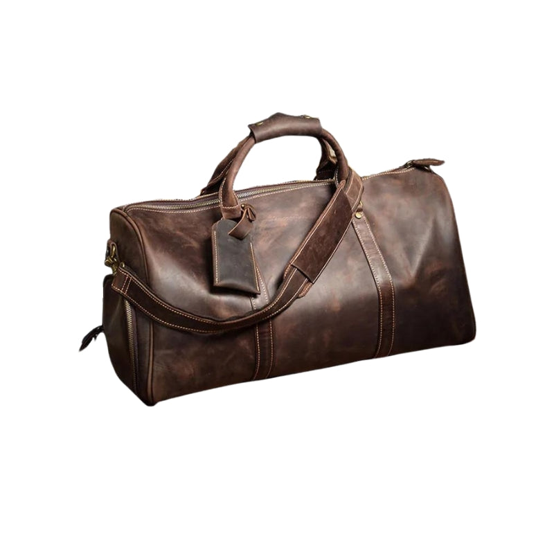 sac homme en cuir - Marron - Modèle 1