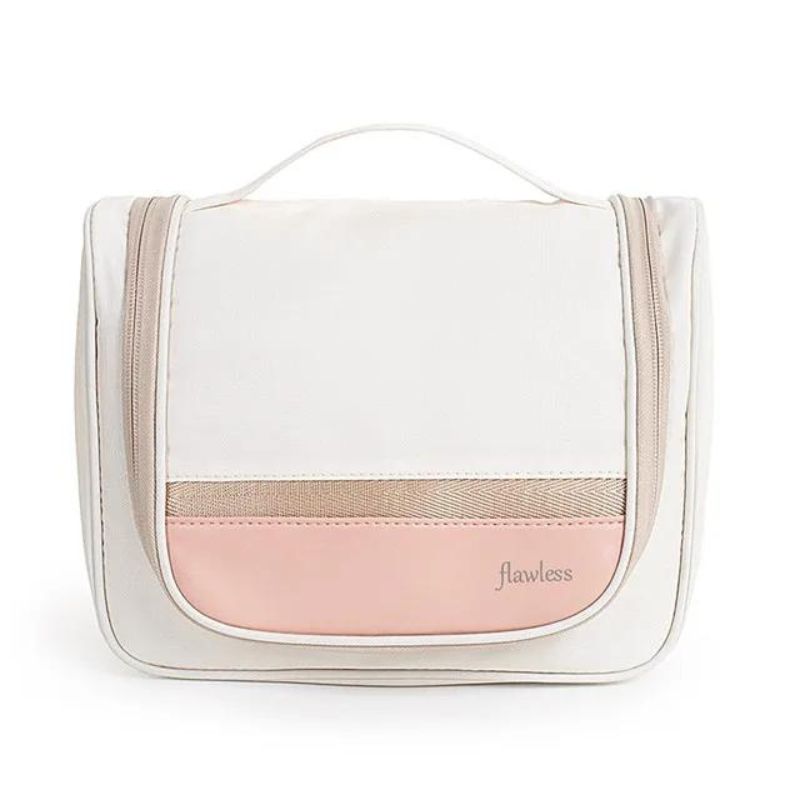 trousse de toilette crochet dépliable - Blanc 