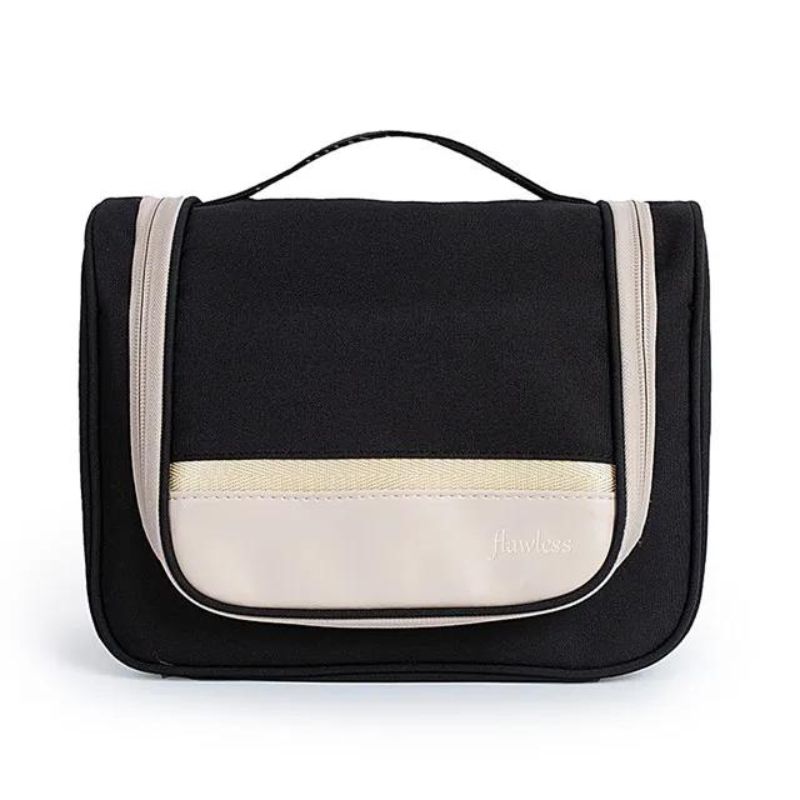trousse de toilette avec crochet a suspendre - Noir