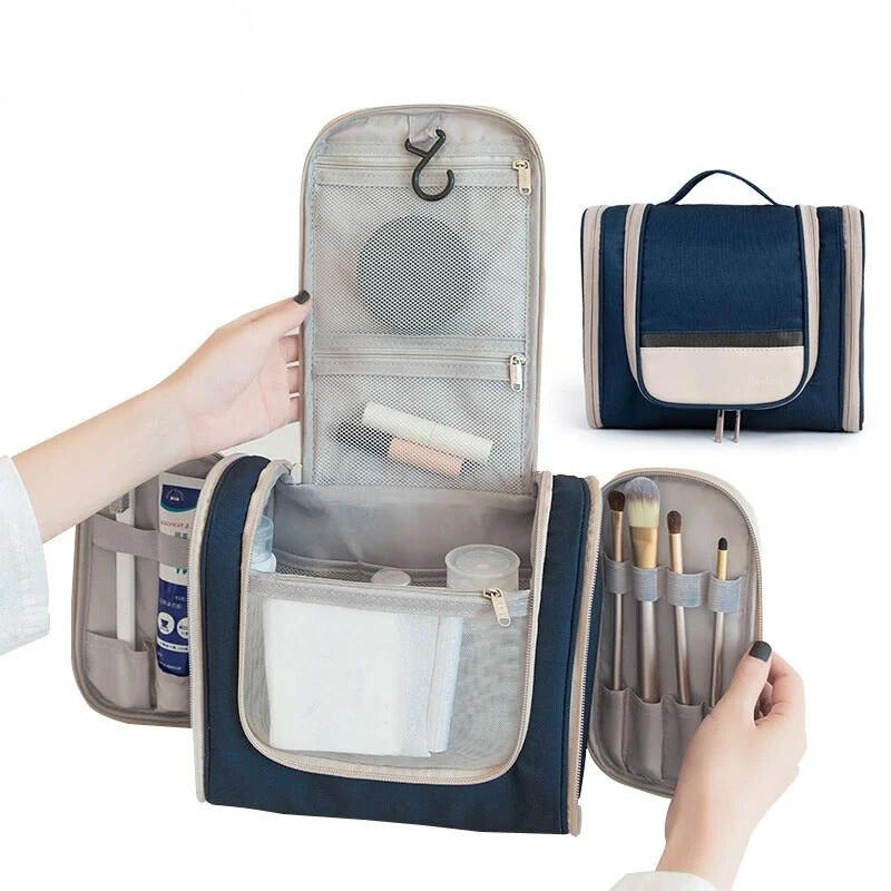 trousse de toilette avec crochet - Blanc - Noir - Bleu Ciel - Gris - Beige - Bleu Marine