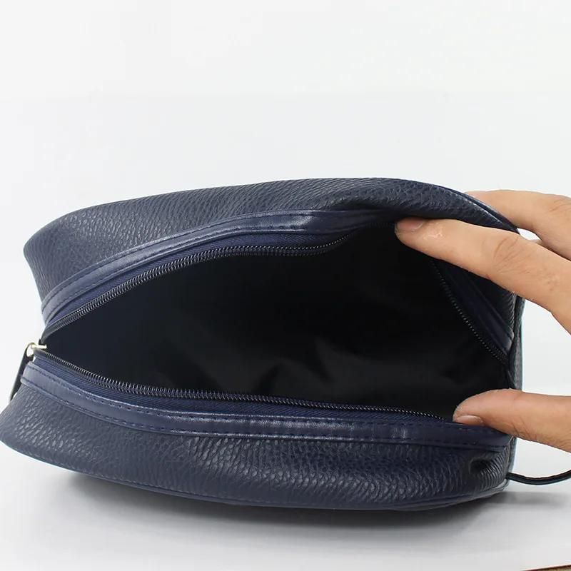 trousse de toilette cuir homme - Marron - Noir - Bleu