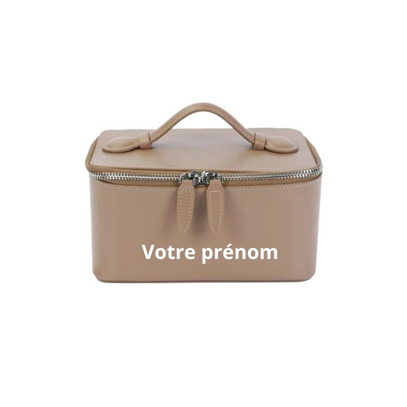 trousse de toilette cuir - Beige