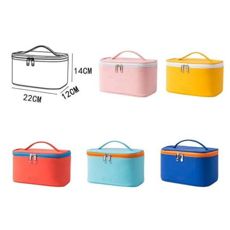 trousse de toilette maquillage femme - Bleu - Bleu Ciel - Rouge - Rose - Jaune
