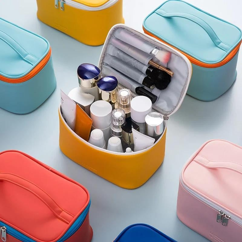 trousse de maquillage complète - Bleu - Bleu Ciel - Rouge - Rose - Jaune