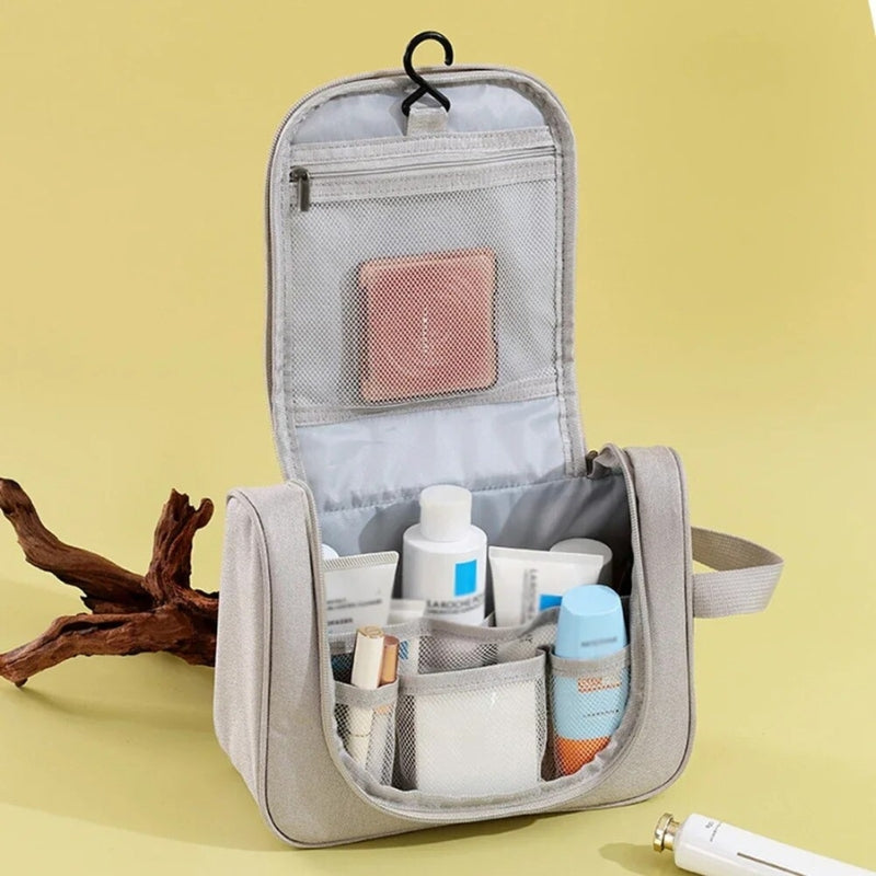 trousse de toilette pliable femme - Noir - Bleu Clair - Bleu - Rose - Gris - Marron
