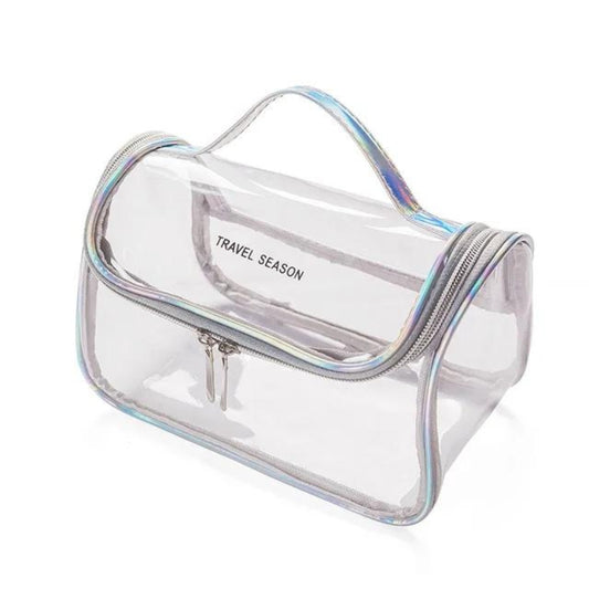 trousse de toilette femme produits avion - Argent