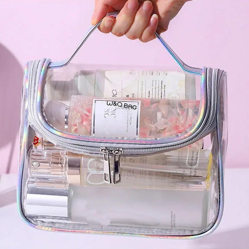 trousse de toilette voyage pour femme - Argent - Noir