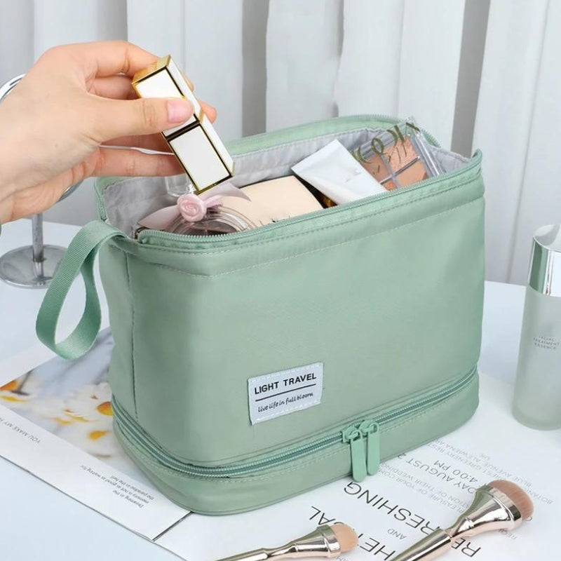 grande trousse de toilette femme tendance - Bleu - Noir - Vert