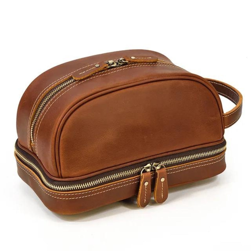 trousse de toilette homme voyage - Marron Clair - Modèle 1