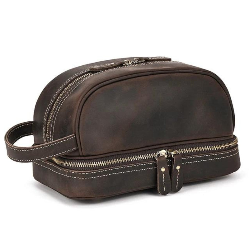 trousse de toilette homme luxe - Marron Foncé - Modèle 1