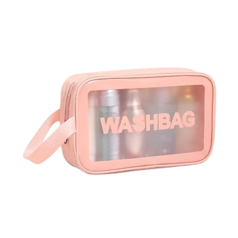 trousse de rangement transparente - Noir - Blanc - Rose