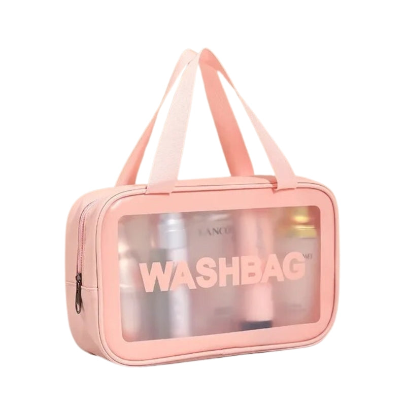 trousse transparente voyage avion - Rose - L