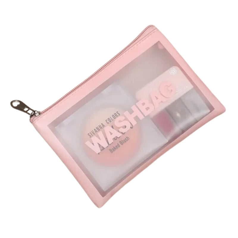 trousse transparente - Rose - XS